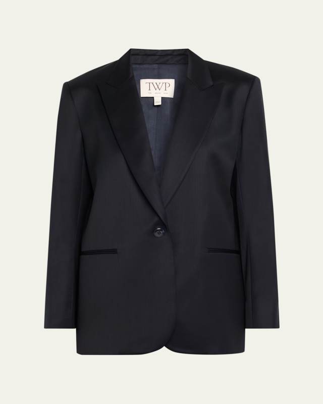 Girl Boy Girl Satin-Faced Wool Blaz